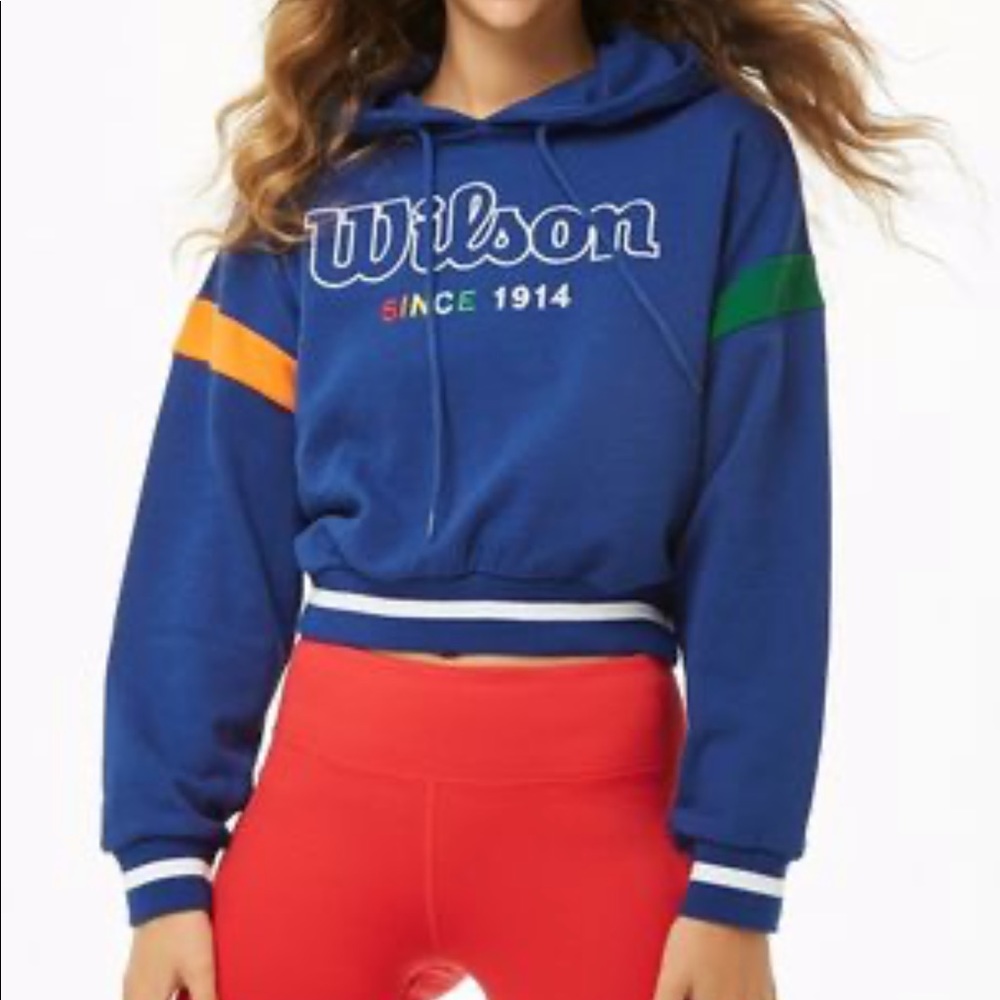 Wilson crop hoodie sweater